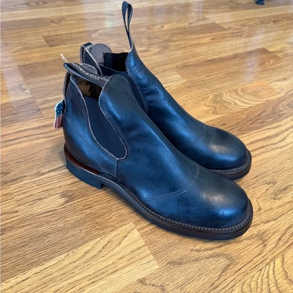 RRL Double RL Leather Congress Chelsea Boots NWT - Picture 6 of 11